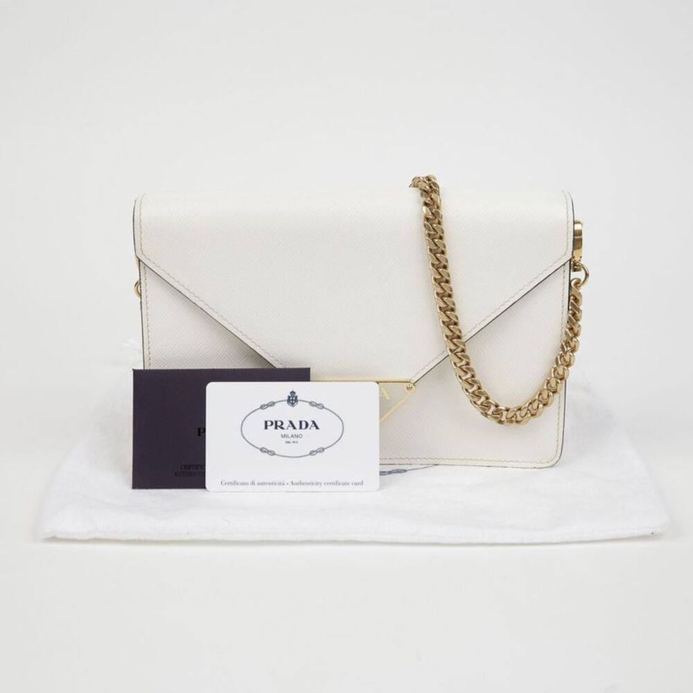 Triangle Logo Chain Shoulder Crossbody Bag